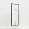 Effetto cornice in legno massiccio profilo 25 noce marrone 10x10 cm vetro antiriflesso