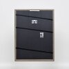 Effetto cornice in legno massiccio profilo 25 noce marrone 10x10 cm vetro acrilico
