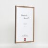 Effetto cornice in legno massiccio profilo 25 noce marrone 10x10 cm vetro acrilico