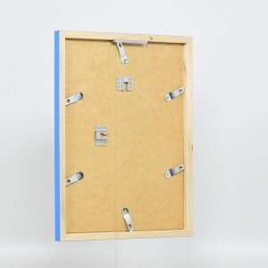 Cornice in legno Top Cube 10x10 cm vetro museale blu