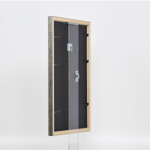 Cornice in legno effetto profilo 2070 vetro museo 10x10 cm argento