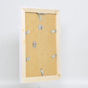 Cornice in legno massiccio effetto 2240 bianco 10x10 cm Vetro antiriflesso