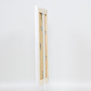 Cornice in legno massiccio effetto 2240 bianco 10x10 cm Vetro antiriflesso