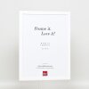 Telaio effetto legno profilo 2210 bianco 10x15 cm vetro antiriflesso