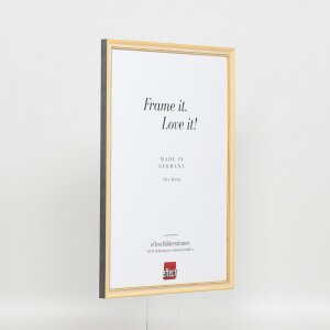 Effetto cornice in legno massiccio profilo 25 giallo 10x15 cm vetro antiriflesso