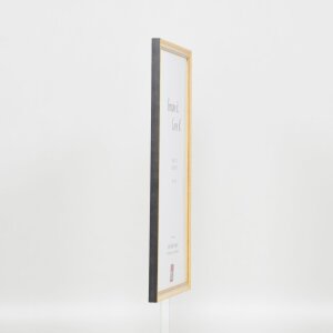 Effetto cornice in legno massiccio profilo 25 giallo 10x15 cm vetro antiriflesso