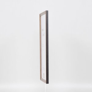 Effetto cornice in legno massiccio profilo 25 noce marrone 10x15 cm vetro museale