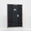Effetto cornice in legno massiccio profilo 25 noce marrone 10x15 cm vetro museale