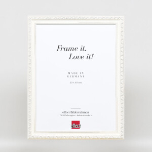 Cornice barocca effetto legno Profilo 37 bianco 10x15 cm Vetro museo