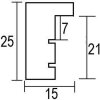 Cornice in legno effetto profilo 35 blu 10,5x14,8 cm vetro normale