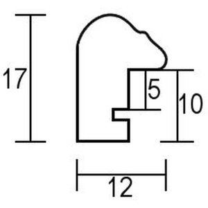 Telaio effetto legno profilo 23 noce marrone 10,5x14,8 cm vetro antiriflesso