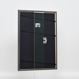 Effetto cornice in legno massiccio profilo 25 verde 10,5x14,8 cm vetro acrilico
