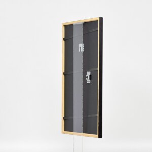 Effetto cornice in legno profilo 23 noce marrone 10,5x14,8 cm vetro museale