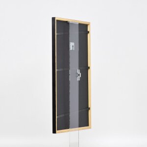 Effetto cornice in legno profilo 23 noce marrone 10,5x14,8 cm vetro museale