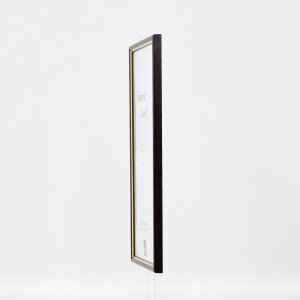 Effetto cornice in legno profilo 23 noce marrone 10,5x14,8 cm vetro museale