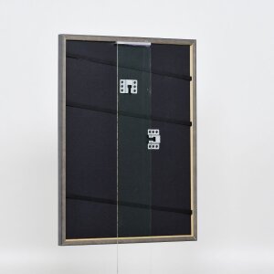 Effetto cornice in legno massiccio profilo 25 giallo 10,5x14,8 cm vetro museo