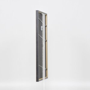 Effetto cornice in legno massiccio profilo 25 giallo 10,5x14,8 cm vetro museo