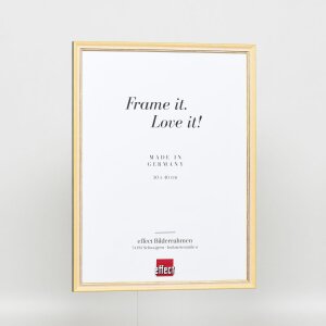 Effetto cornice in legno massiccio profilo 25 giallo 10,5x14,8 cm vetro museo