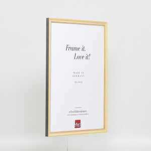 Effetto cornice in legno massiccio profilo 25 giallo 10,5x14,8 cm vetro museo