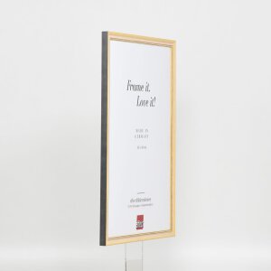 Effetto cornice in legno massiccio profilo 25 giallo 10,5x14,8 cm vetro museo