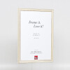 Cornice in legno effetto profilo 38 bianco 10,5x14,8 cm vetro museale