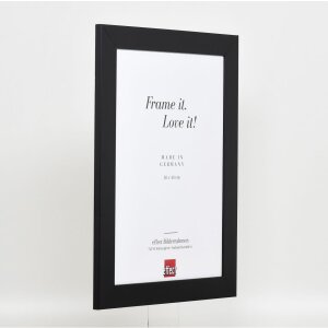 Effetto cornice in legno massiccio profilo 30 nero 10,5x14,8 cm vetro museo