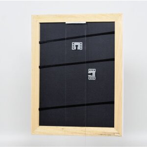 Effetto cornice in legno massiccio Profilo 30 bianco 10,5x14,8 cm vetro museale