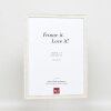 Telaio in legno effetto profilo 2070 vetro antiriflesso 10,5x14,8 cm bianco