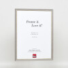 Effetto cornice in legno massiccio profilo 25 grigio 13x13 cm vetro antiriflesso
