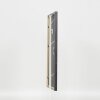 Effetto cornice in legno massiccio profilo 25 grigio 13x13 cm vetro antiriflesso