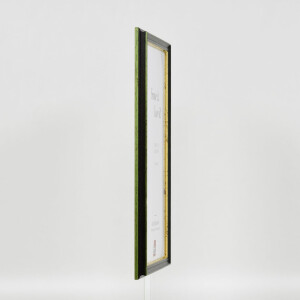 Cornice in legno effetto profilo 21 verde 13x13 cm vetro antiriflesso
