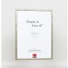 Effetto cornice in legno massiccio profilo 29 argento 13x13 cm vetro antiriflesso