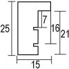 Cornice in legno effetto Profilo 35 marrone 13x13 cm vetro normale + distanziatore
