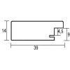 Effetto cornice in legno massiccio profilo 30 nero 13x13 cm vetro antiriflesso