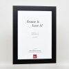 Effetto cornice in legno massiccio profilo 30 nero 13x13 cm vetro antiriflesso