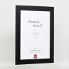 Effetto cornice in legno massiccio profilo 30 nero 13x13 cm vetro antiriflesso