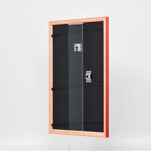 Effetto cornice in legno Profilo 89 rosso 13x13 cm Vetro Museo