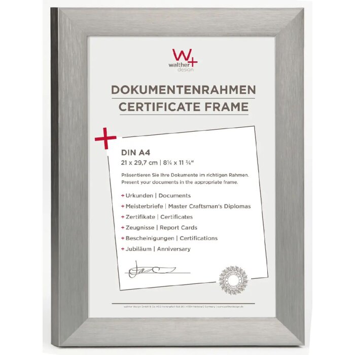 Telaio in alluminio ALULINE - 21x29,7 cm - acciaio DIN A4