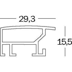 Walther cornice in alluminio ALULINE acciaio 30x40 cm con passepartout 20x27 cm