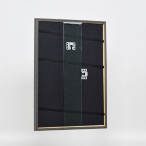 Effetto cornice in legno massiccio Profilo 25 blu 13x18 cm Vetro Museum