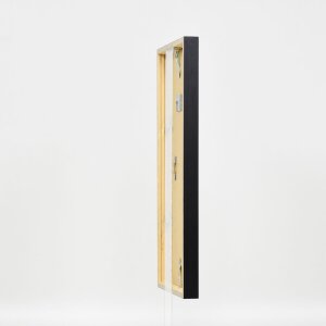 Telaio effetto legno profilo 35 nero 14,8x21 cm vetro antiriflesso