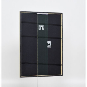 Effetto cornice in legno massiccio profilo 29 argento 14,8x21 cm vetro antiriflesso