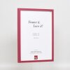 Cornice in legno effetto profilo 35 rosso 14,8x21 cm vetro normale + distanziatore