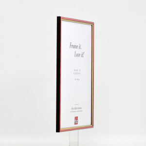 Cornice in legno effetto profilo 23 rosso 14,8x21 cm vetro museale