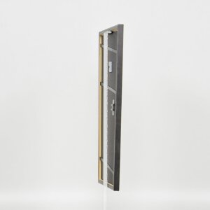 Effetto cornice in legno massiccio profilo 25 verde 14,8x21 cm vetro museale