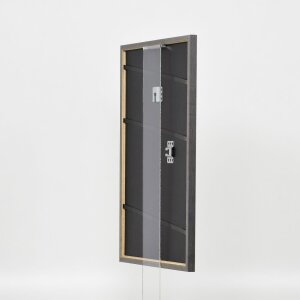 Effetto cornice in legno massello profilo 25 noce marrone 14,8x21 cm vetro museale