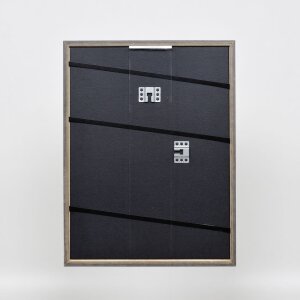 Effetto cornice in legno massello profilo 25 noce marrone 14,8x21 cm vetro museale