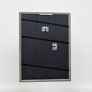 Effetto cornice in legno massello profilo 25 noce marrone 14,8x21 cm vetro museale
