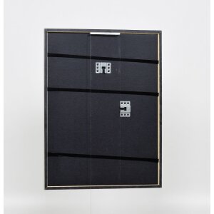 Effetto cornice in legno massiccio profilo 29 argento 14,8x21 cm vetro museale