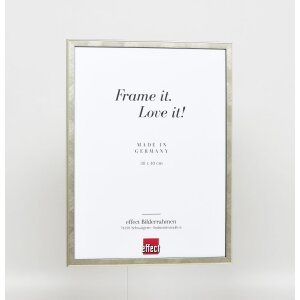 Effetto cornice in legno massiccio profilo 29 argento 14,8x21 cm vetro museale